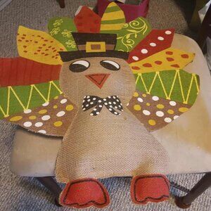Padded Turkey hanging decoration for Fall